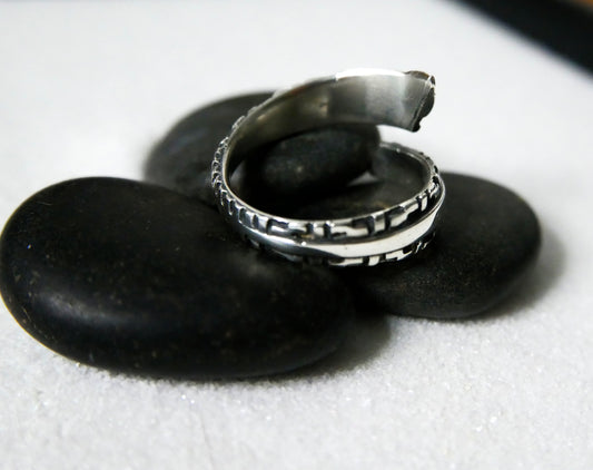 Silver spiral ring