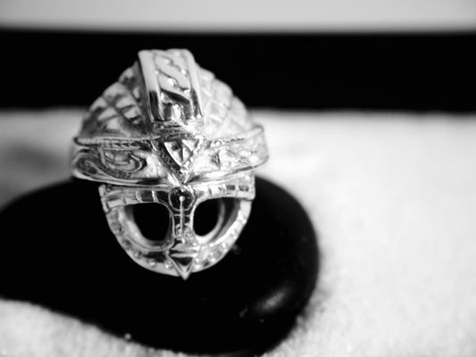 SOLD silver viking helmet ring