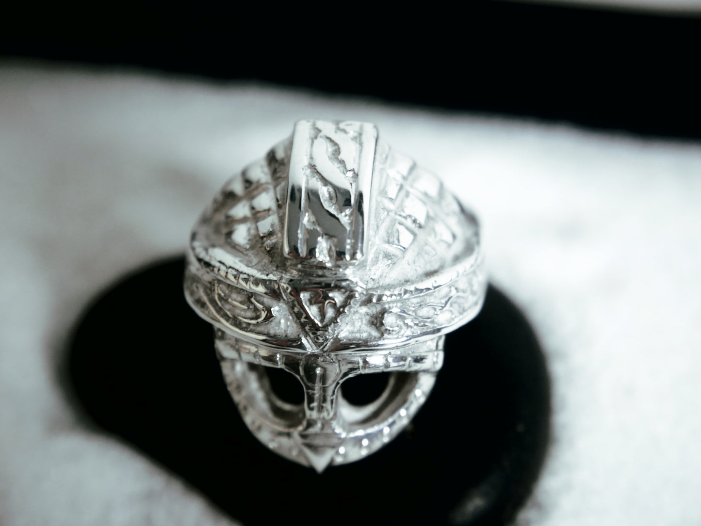 SOLD silver viking helmet ring