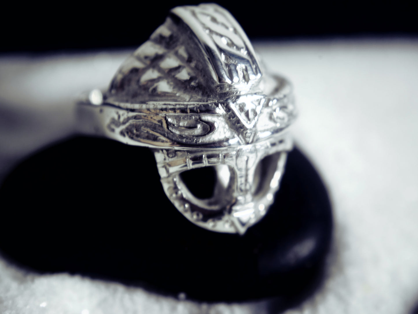 SOLD silver viking helmet ring